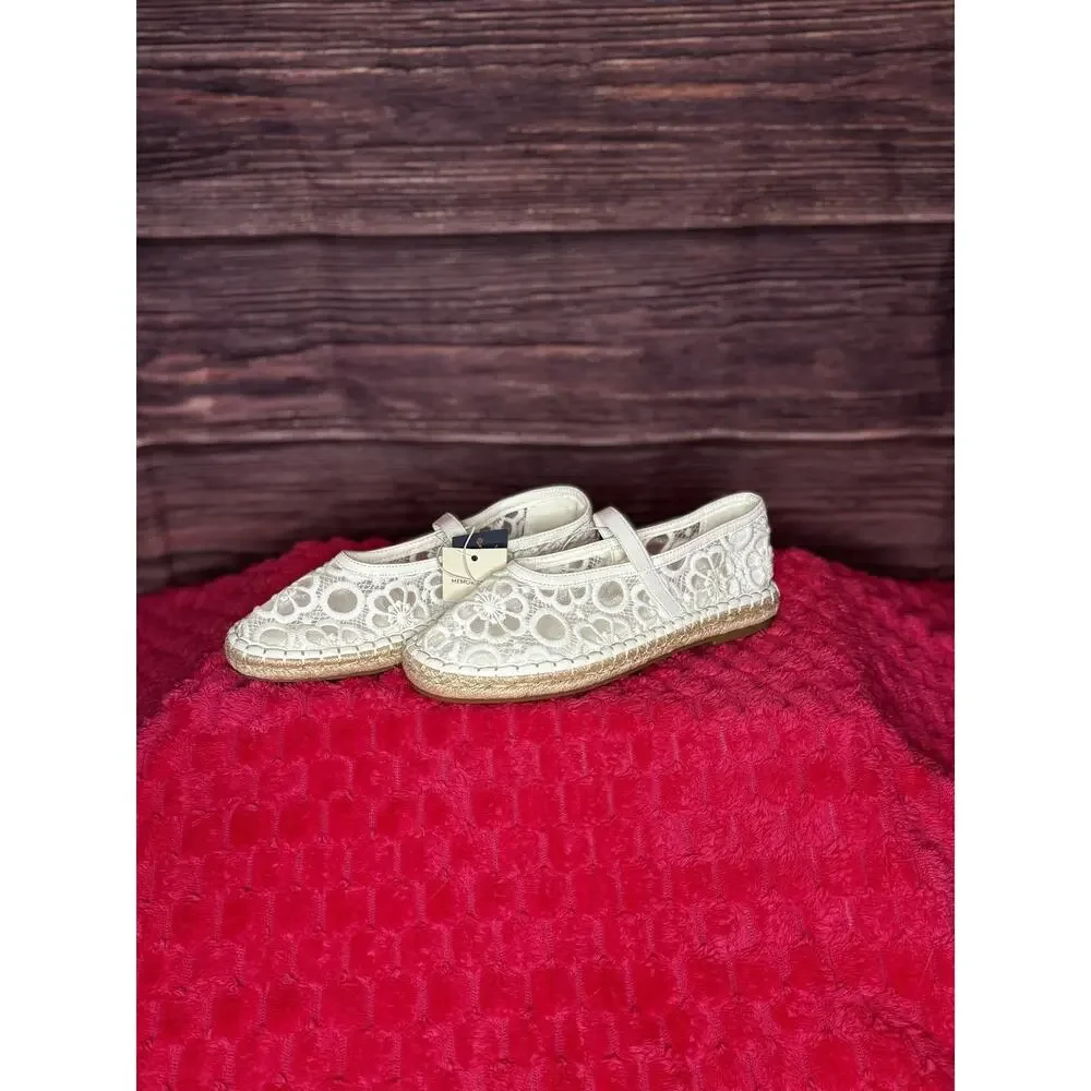 Universal Thread Cream Lace Espadrille Mary Jane Flats